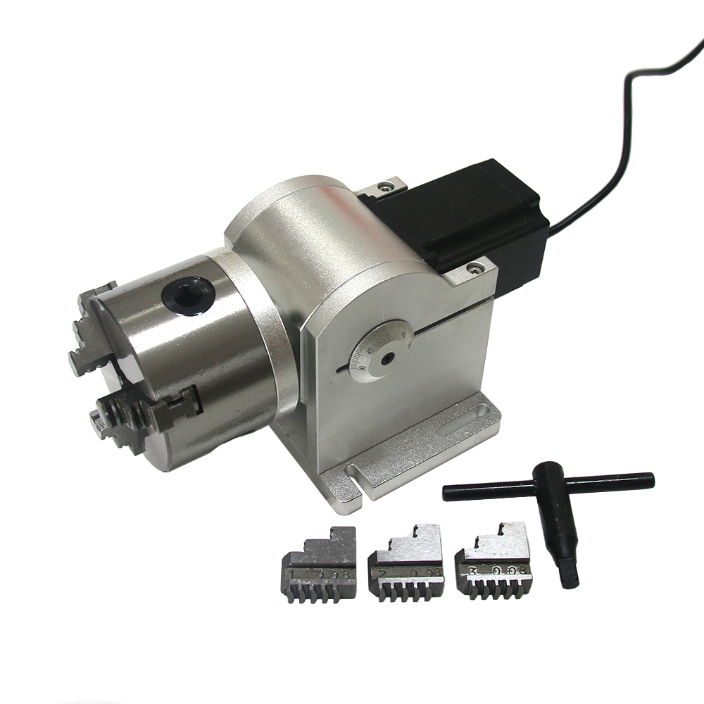 Rotary Axis Laser Engraver - 3 Claws Rotary Axis 80mm Chuck