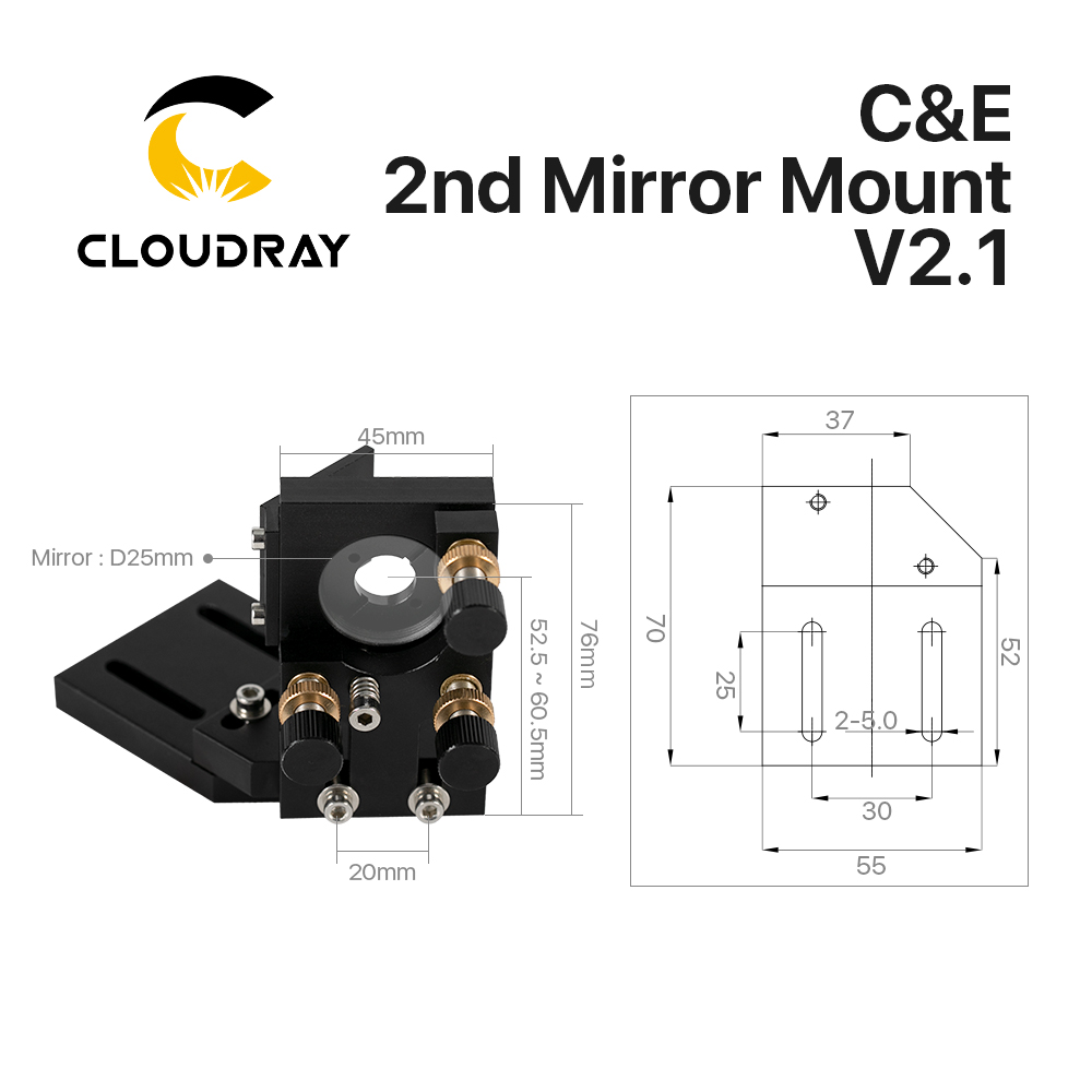 Cloudray CO2 Black Second Lase - Co2 Laser Mirror 评论和价格