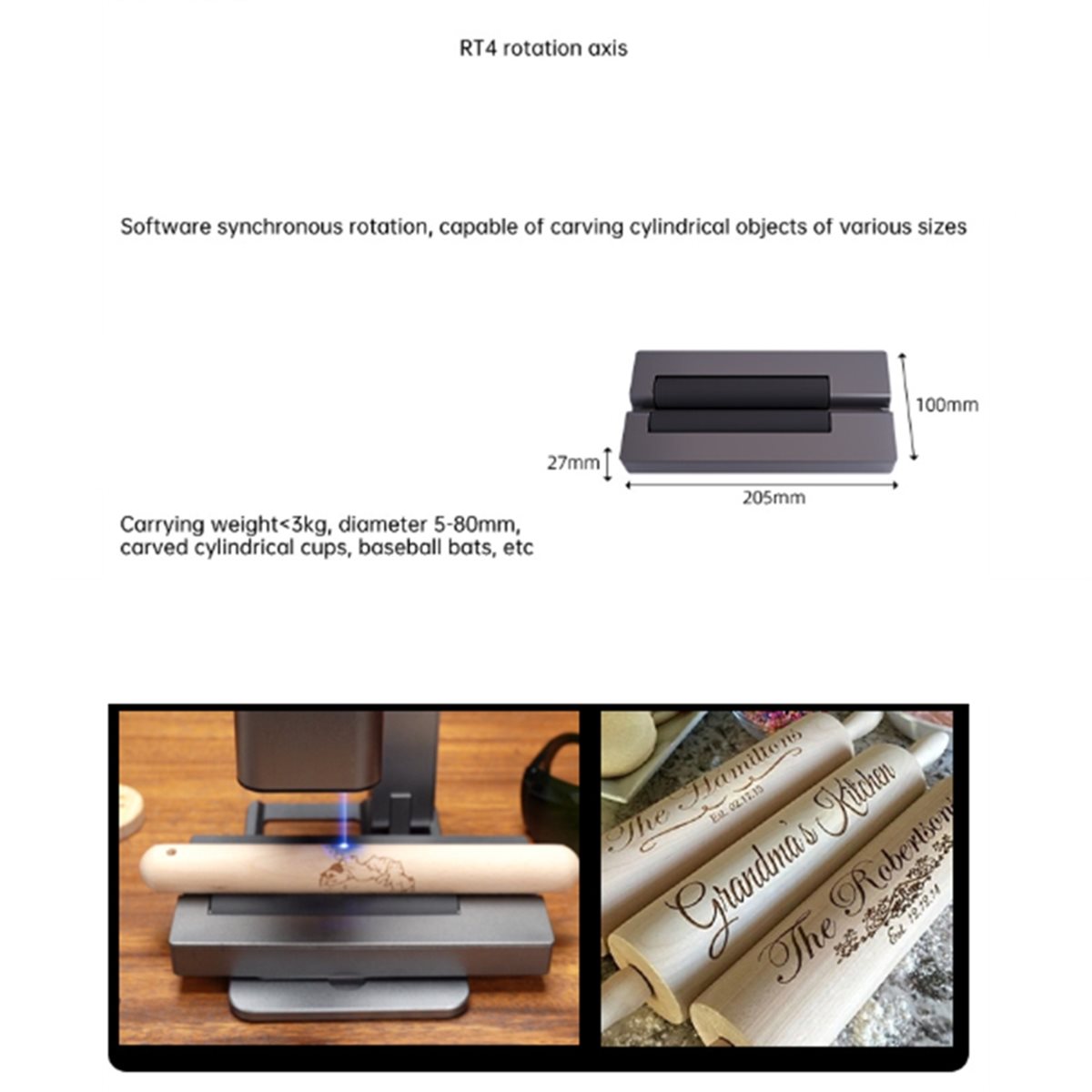 R4 Rotary for MR.CARVE C1 5W L - Rotary Axis Laser Engraver 评论和价格