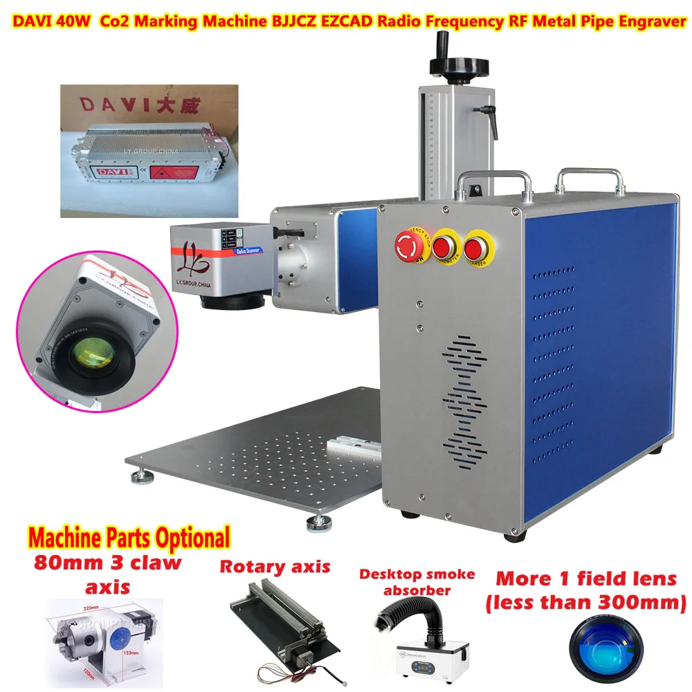 BJJCZ DAVI 40W Co2 Laser Marki - Rotary Axis Laser Engraver 评论和价格