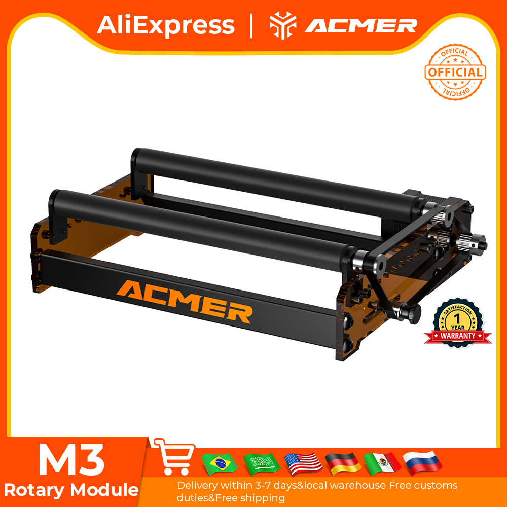 ACMER M3 Laser Rotary Roller 3 - Rotary Axis Laser Engraver 评论和价格