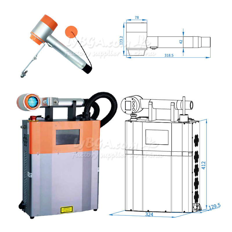 LY-LCG100A 100W Pulsed Laser C - Industrial Laser Removal Machine 评论和价格
